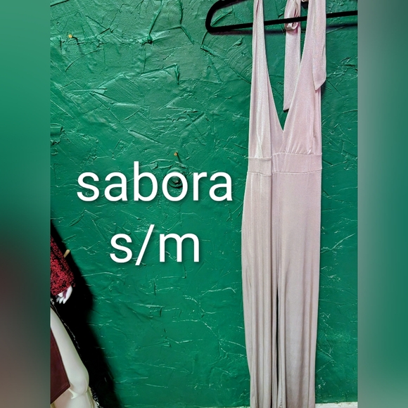 Sabora Pale Silver Stretch Jumpsuit - Picture 1 of 1